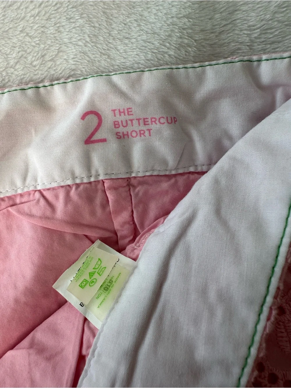 Lilly Pulitzer Pink Scalloped Hem Buttercup Lace Shorts Size 2